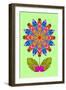 Flower cutout on pale green, 2020, (collage)-Jane Tattersfield-Framed Giclee Print