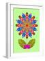 Flower cutout on pale green, 2020, (collage)-Jane Tattersfield-Framed Giclee Print