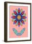 Flower cutout on pale pink, 2020, (collage)-Jane Tattersfield-Framed Giclee Print