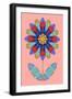 Flower cutout on pale pink, 2020, (collage)-Jane Tattersfield-Framed Giclee Print