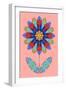 Flower cutout on pale pink, 2020, (collage)-Jane Tattersfield-Framed Giclee Print