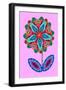 Flower cutout on pink, 2020, (collage)-Jane Tattersfield-Framed Giclee Print