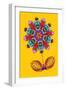 Flower cutout on yellow, 2020, (collage)-Jane Tattersfield-Framed Giclee Print