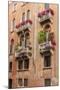 Flower Decorating Windows. Venice. Italy-Tom Norring-Mounted Photographic Print