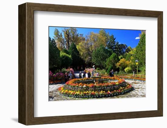 Flower Decoration in the Park of the Summer Residence of the 14th Dalai Lama-null-Framed Art Print