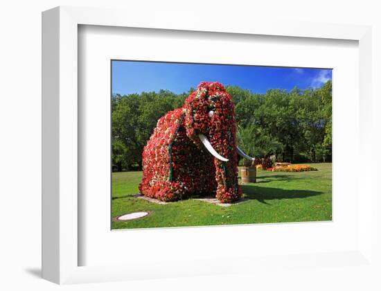 Flower Elephant in Maximilianpark, Hamm, North Rhine-Westphalia, Germany-null-Framed Premium Giclee Print