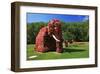 Flower Elephant in Maximilianpark, Hamm, North Rhine-Westphalia, Germany-null-Framed Art Print