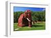 Flower Elephant in Maximilianpark, Hamm, North Rhine-Westphalia, Germany-null-Framed Art Print