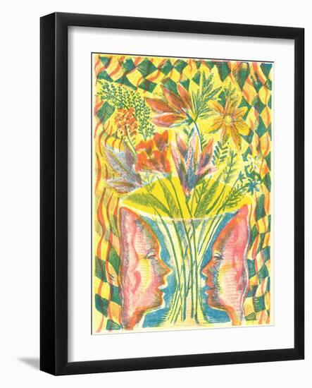 flower face-Mary Kuper-Framed Giclee Print