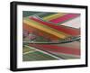 Flower field patterns surrounding Amsterdam, Holland-Adam Jones-Framed Photographic Print