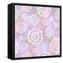 Flower Fling Violet-Cora Niele-Framed Stretched Canvas