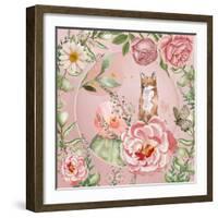 Flower Fox-The Font Diva-Framed Giclee Print