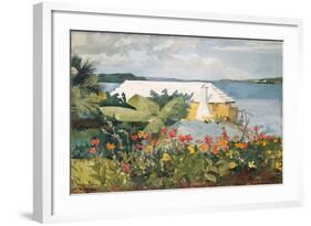 Flower Garden and Bungalow, Bermuda, 1899-Winslow Homer-Framed Giclee Print