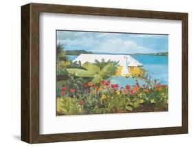 Flower Garden and Bungalow, Bermuda, c.1899-Winslow Homer-Framed Premium Giclee Print