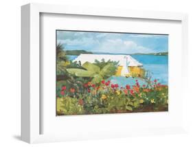 Flower Garden and Bungalow, Bermuda, c.1899-Winslow Homer-Framed Premium Giclee Print