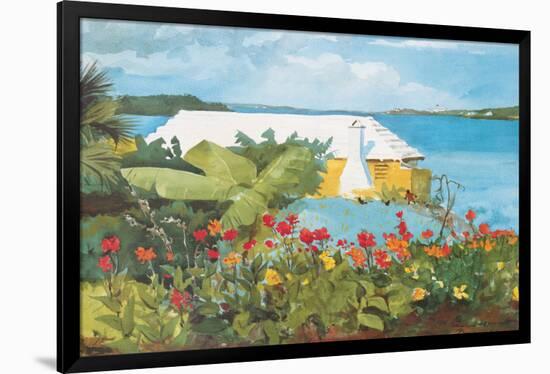 Flower Garden and Bungalow, Bermuda, c.1899-Winslow Homer-Framed Premium Giclee Print