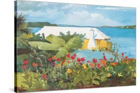 Flower Garden and Bungalow, Bermuda, c.1899-Winslow Homer-Stretched Canvas