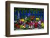 Flower Garden and Picket Fence-Darrell Gulin-Framed Premium Photographic Print