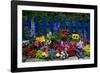 Flower Garden and Picket Fence-Darrell Gulin-Framed Photographic Print