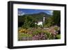 Flower Garden at Hoeglwoerth Monastery, Upper Bavaria, Bavaria, Germany-null-Framed Art Print