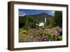 Flower Garden at Hoeglwoerth Monastery, Upper Bavaria, Bavaria, Germany-null-Framed Art Print