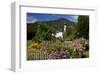 Flower Garden at Hoeglwoerth Monastery, Upper Bavaria, Bavaria, Germany-null-Framed Art Print