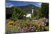 Flower Garden at Hoeglwoerth Monastery, Upper Bavaria, Bavaria, Germany-null-Mounted Art Print