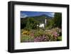 Flower Garden at Hoeglwoerth Monastery, Upper Bavaria, Bavaria, Germany-null-Framed Art Print