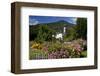 Flower Garden at Hoeglwoerth Monastery, Upper Bavaria, Bavaria, Germany-null-Framed Art Print