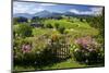 Flower Garden at Hoeglwoerth Monastery, Upper Bavaria, Bavaria, Germany-null-Mounted Art Print