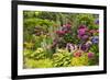 Flower garden, Cannon Beach, Oregon-Adam Jones-Framed Photographic Print