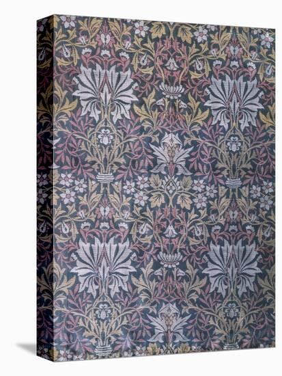 Flower Garden Furnishing Fabric, Jacquard Woven Silk, England, 1879-William Morris-Stretched Canvas