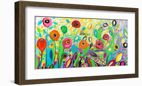 Flower Garden Jazz-Jennifer Lommers-Framed Art Print