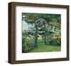 Flower Garden Pond-null-Framed Art Print