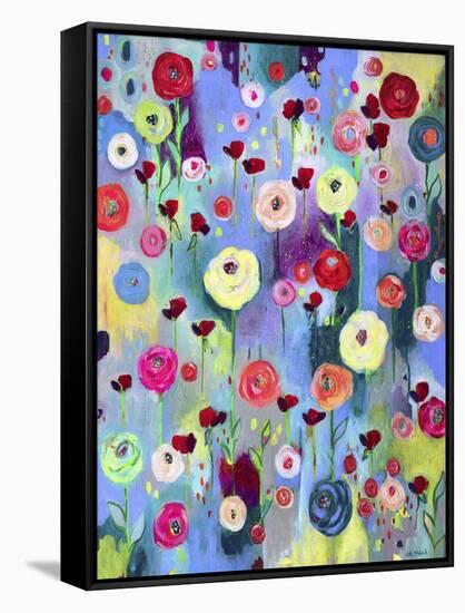Flower Garden-Vicki McArdle Art-Framed Stretched Canvas