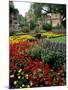 Flower Gardens in Old Town by Rhine River, St Kastor Church, Koblenz, Germany-Bill Bachmann-Mounted Photographic Print