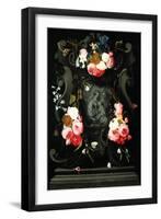 Flower Garland with the Holy Family, 1625-27-Daniel Seghers-Framed Giclee Print