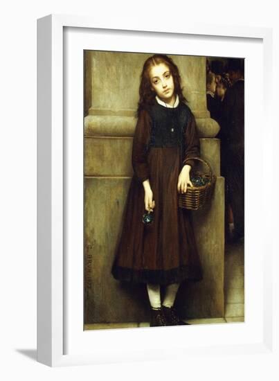 Flower Girl outside the Opera-Guillaume Charles Brun-Framed Giclee Print