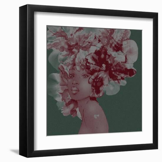 Flower Girl With Heart 1 V2-Emma Catherine Debs-Framed Art Print