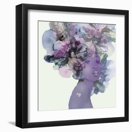 Flower Girl With Heart 1 V3-Emma Catherine Debs-Framed Art Print