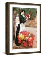 Flower Girl-Childe Hassam-Framed Art Print