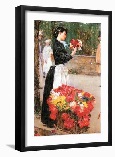 Flower Girl-Childe Hassam-Framed Art Print