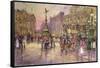 Flower Girls, Piccadilly Circus, London-John Sutton-Framed Stretched Canvas