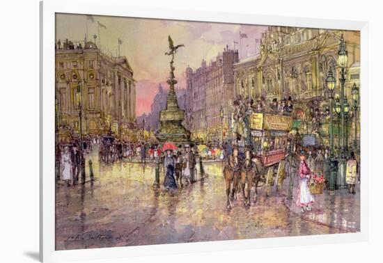 Flower Girls, Piccadilly Circus, London-John Sutton-Framed Giclee Print
