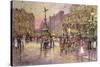 Flower Girls, Piccadilly Circus, London-John Sutton-Stretched Canvas