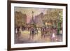 Flower Girls, Piccadilly Circus, London-John Sutton-Framed Giclee Print