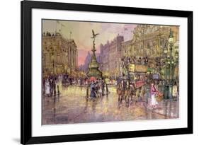 Flower Girls, Piccadilly Circus, London-John Sutton-Framed Giclee Print