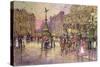 Flower Girls, Piccadilly Circus, London-John Sutton-Stretched Canvas