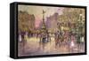 Flower Girls, Piccadilly Circus, London-John Sutton-Framed Stretched Canvas