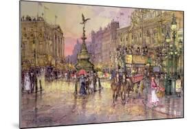 Flower Girls, Piccadilly Circus, London-John Sutton-Mounted Giclee Print